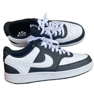 Nike Court Vision Lo, Black/White, Womens 8, EUC